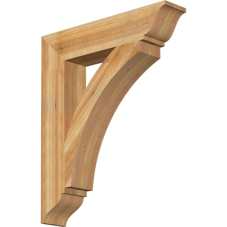 Ekena Millwork Thorton Traditional Rough Sawn Bracket, Western Red Cedar, 6"W x 30"D x 36"H BKT06X30X36THR01RWR